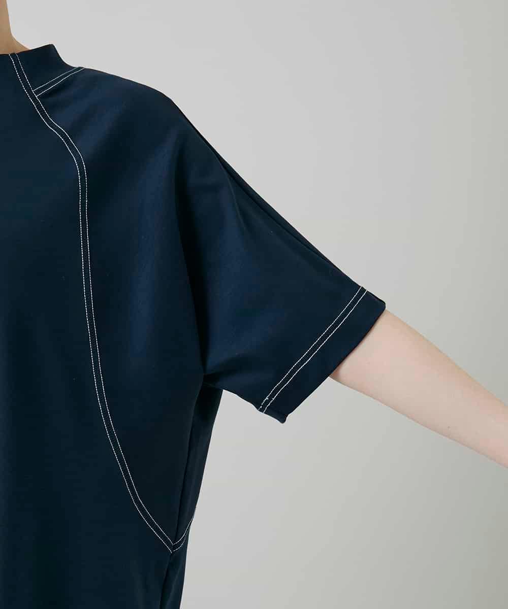 RSKGD16290 TRUNK HIROKO KOSHINO(ヒロココシノ) コットンジャージーラグランプルオーバー/洗える ネイビー