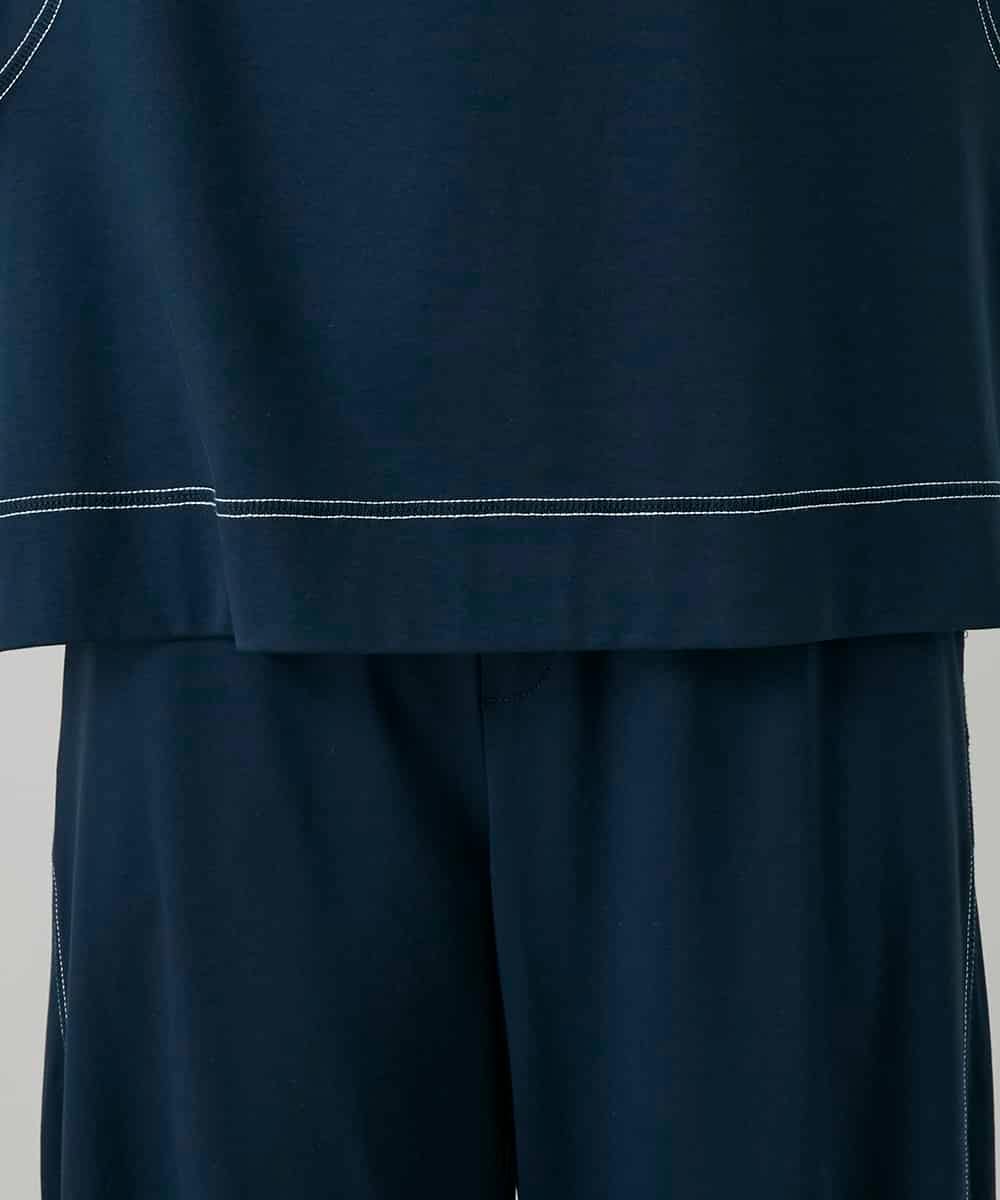 RSKGD16290 TRUNK HIROKO KOSHINO(ヒロココシノ) コットンジャージーラグランプルオーバー/洗える ネイビー