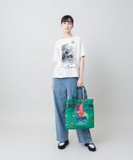 RSKGE06290 TRUNK HIROKO KOSHINO(ヒロココシノ) アーティスティックプリントカットソー /洗える ホワイト