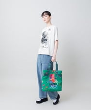 RSKGE06290 TRUNK HIROKO KOSHINO(ヒロココシノ) アーティスティックプリントカットソー /洗える ホワイト