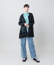RSKGE07360 TRUNK HIROKO KOSHINO(ヒロココシノ) HELLO Summerロゴシアープルオーバー/日本製/洗える グリーン