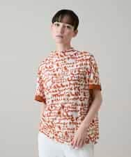 RSKGE07360 TRUNK HIROKO KOSHINO(ヒロココシノ) HELLO Summerロゴシアープルオーバー/日本製/洗える オレンジ