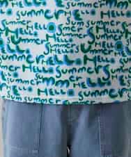 RSKGE07360 TRUNK HIROKO KOSHINO(ヒロココシノ) HELLO Summerロゴシアープルオーバー/日本製/洗える グリーン