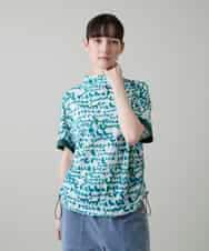 RSKGE07360 TRUNK HIROKO KOSHINO(ヒロココシノ) HELLO Summerロゴシアープルオーバー/日本製/洗える グリーン