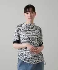 RSKGE07360 TRUNK HIROKO KOSHINO(ヒロココシノ) HELLO Summerロゴシアープルオーバー/日本製/洗える ホワイト