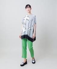 RSKGE14430 TRUNK HIROKO KOSHINO(ヒロココシノ) カモメグラフィックチュニック/日本製/洗える グリーン