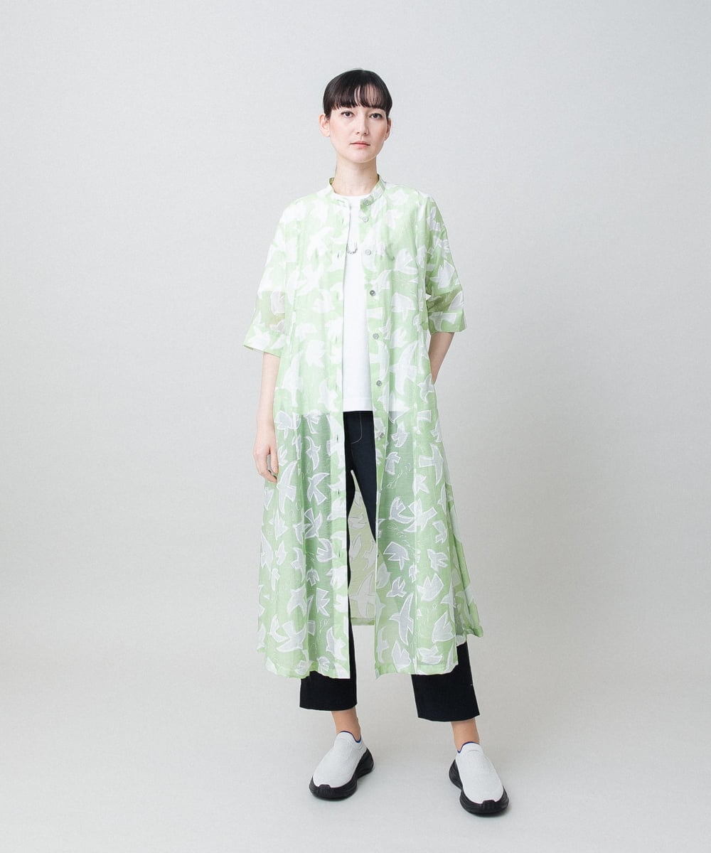 RSKGE15230 TRUNK HIROKO KOSHINO(ヒロココシノ) エンブロイダリーロゴデザインカットソー /洗える ホワイト