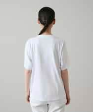 RSKGE15230 TRUNK HIROKO KOSHINO(ヒロココシノ) エンブロイダリーロゴデザインカットソー /洗える ホワイト