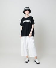 RSKGE16290 TRUNK HIROKO KOSHINO(ヒロココシノ) スパンコールラインドルマンカットソー/日本製/洗える レッド