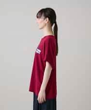 RSKGE16290 TRUNK HIROKO KOSHINO(ヒロココシノ) スパンコールラインドルマンカットソー/日本製/洗える レッド