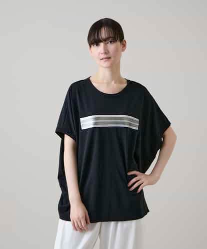 RSKGE16290 TRUNK HIROKO KOSHINO スパンコールラインドルマンカットソー/日本製/洗える