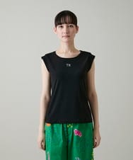 RSKGE19160 TRUNK HIROKO KOSHINO(ヒロココシノ) スタッズロゴデザインタンクトップ/日本製/洗える ホワイト