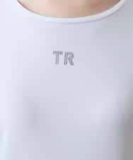 RSKGE19160 TRUNK HIROKO KOSHINO(ヒロココシノ) スタッズロゴデザインタンクトップ/日本製/洗える ホワイト