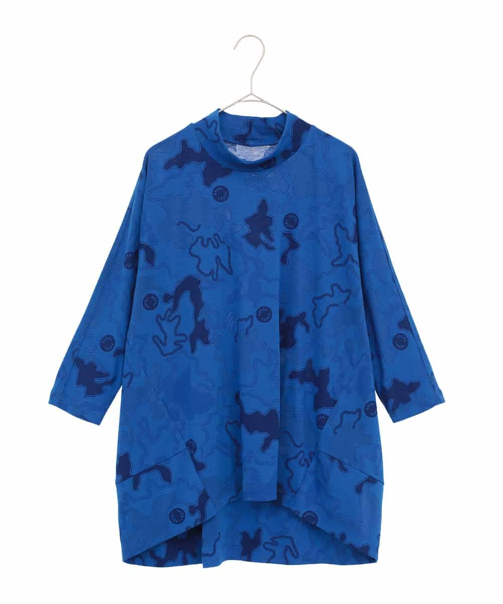 RSKGF30360 TRUNK HIROKO KOSHINO ドット×迷彩モチーフデザインプルオーバー /日本製/洗える