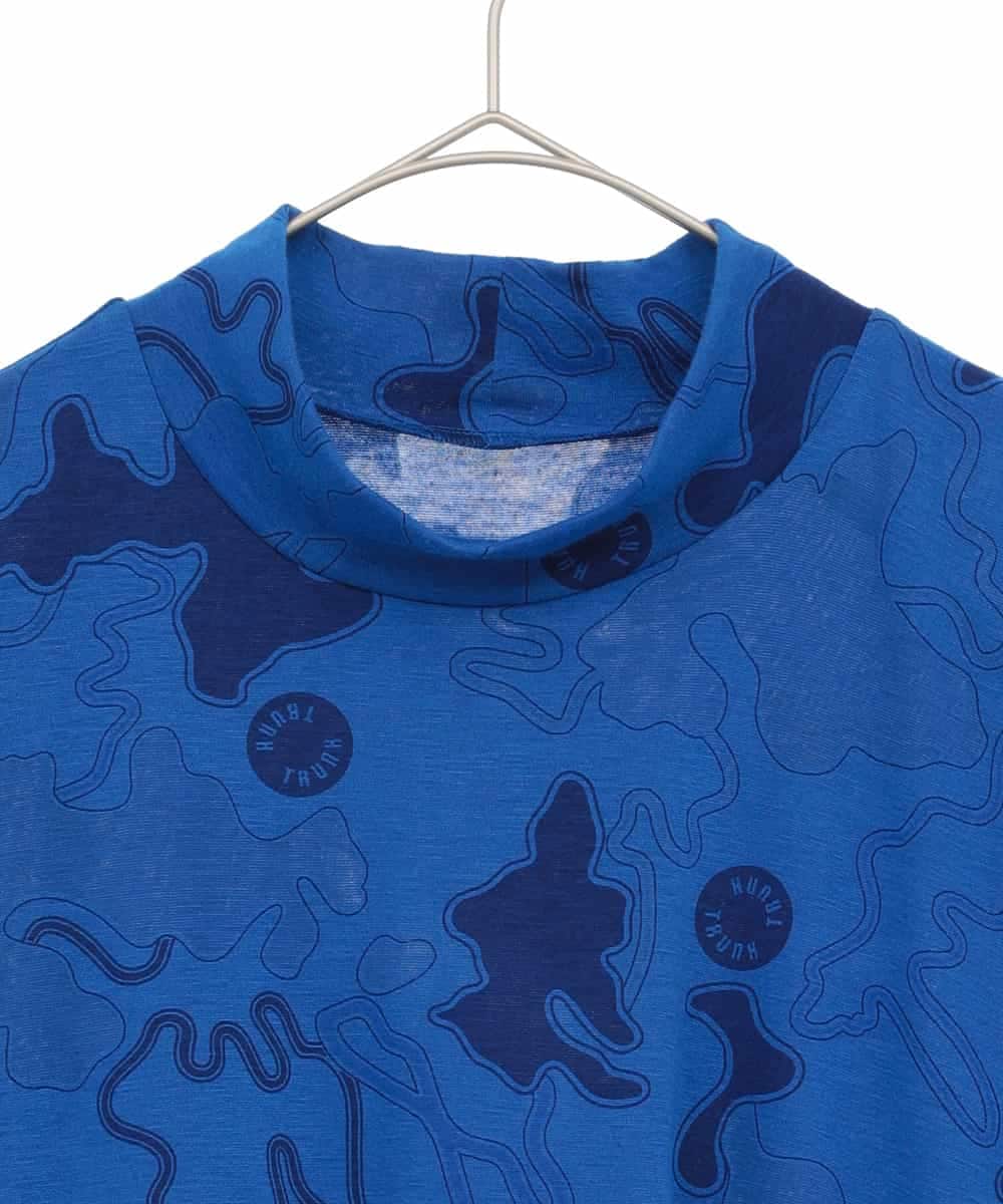 RSKGF30360 TRUNK HIROKO KOSHINO(ヒロココシノ) ドット×迷彩モチーフデザインプルオーバー /日本製/洗える ブルー