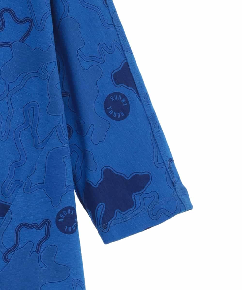 RSKGF30360 TRUNK HIROKO KOSHINO(ヒロココシノ) ドット×迷彩モチーフデザインプルオーバー /日本製/洗える ブルー