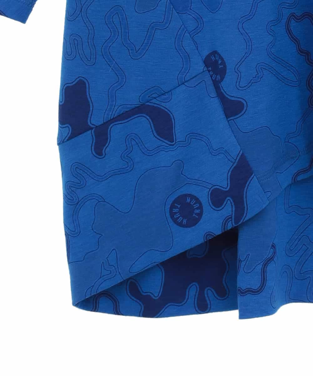 RSKGF30360 TRUNK HIROKO KOSHINO(ヒロココシノ) ドット×迷彩モチーフデザインプルオーバー /日本製/洗える ブルー