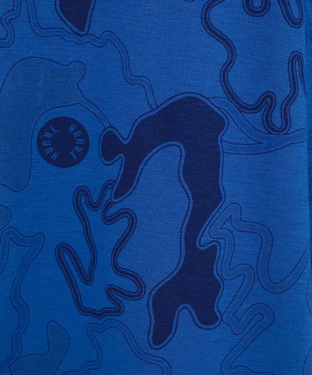 RSKGF30360 TRUNK HIROKO KOSHINO(ヒロココシノ) ドット×迷彩モチーフデザインプルオーバー /日本製/洗える ブルー