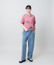 RSKGF31390 TRUNK HIROKO KOSHINO(ヒロココシノ) ニュアンスモチーフデザインプルオーバー/日本製 ホワイト
