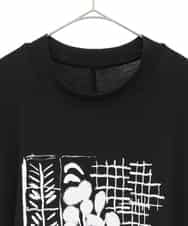 RSKGF52360 TRUNK HIROKO KOSHINO(ヒロココシノ) アートモチーフベア天竺チュニック /日本製/洗える ブラック