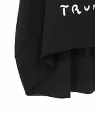 RSKGF52360 TRUNK HIROKO KOSHINO(ヒロココシノ) アートモチーフベア天竺チュニック /日本製/洗える ブラック