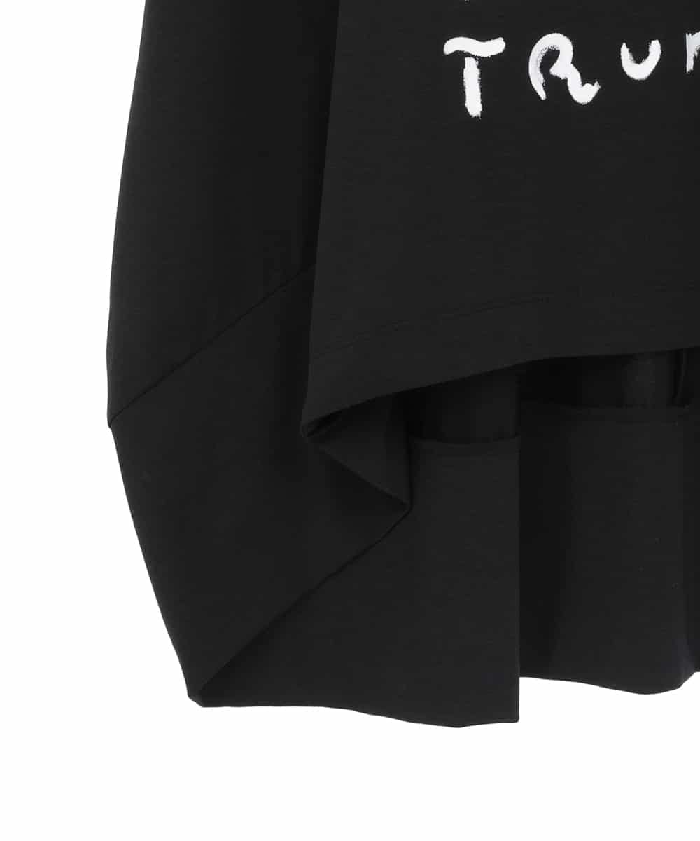 RSKGF52360 TRUNK HIROKO KOSHINO(ヒロココシノ) アートモチーフベア天竺チュニック /日本製/洗える ブラック