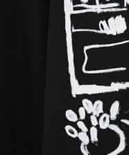 RSKGF52360 TRUNK HIROKO KOSHINO(ヒロココシノ) アートモチーフベア天竺チュニック /日本製/洗える ブラック