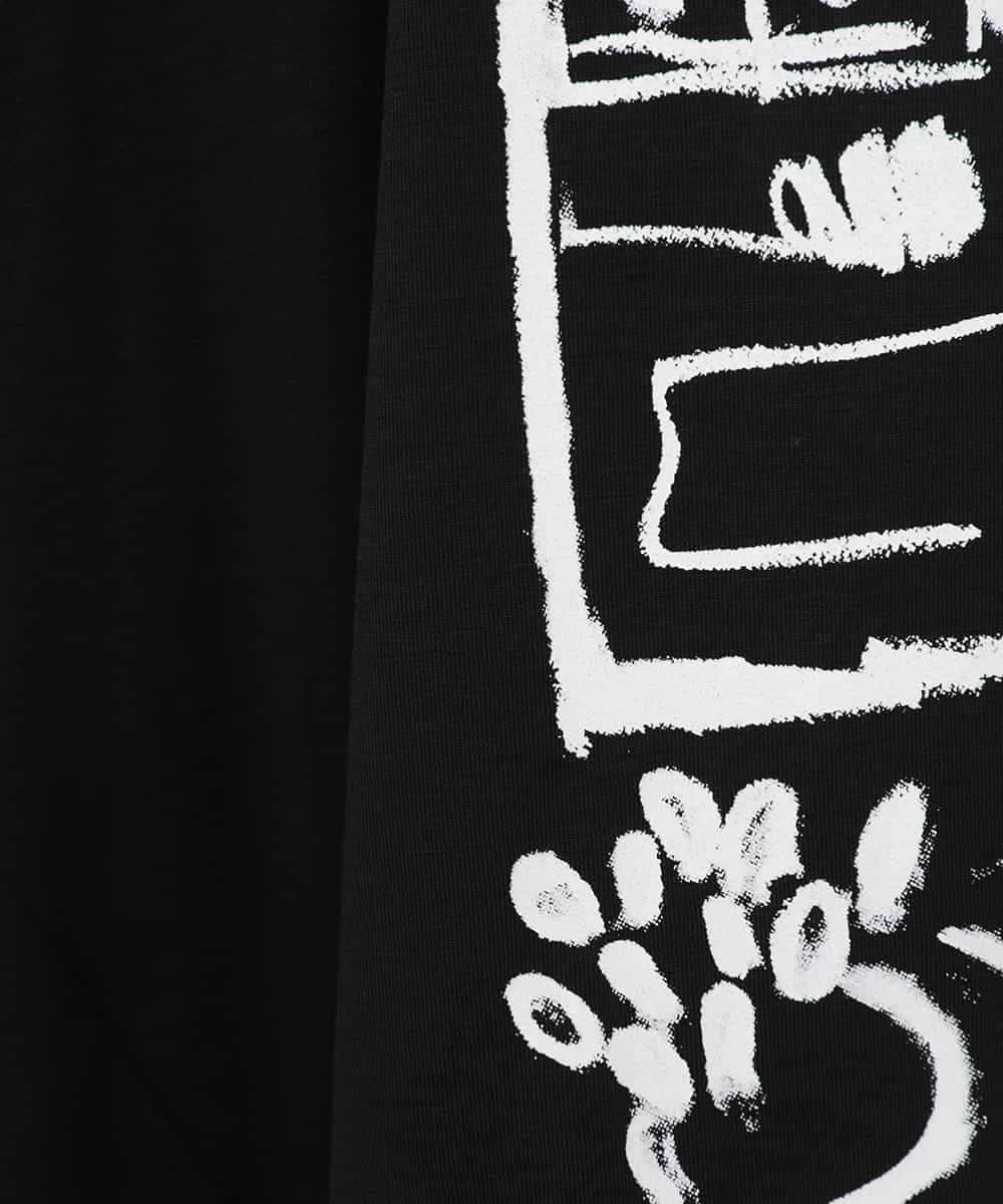 RSKGF52360 TRUNK HIROKO KOSHINO(ヒロココシノ) アートモチーフベア天竺チュニック /日本製/洗える ブラック