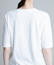 RSKGR40240 TRUNK HIROKO KOSHINO(ヒロココシノ) 【洗濯機で洗える/日本製】オリジナル絵画プリントTシャツ ホワイト