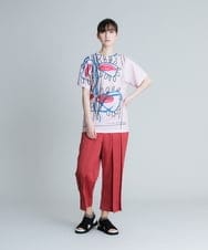 RSKGT20200 TRUNK HIROKO KOSHINO(ヒロココシノ) 【洗濯機で洗える/日本製】絵画プリントTシャツ イエロー