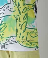 RSKGT20200 TRUNK HIROKO KOSHINO(ヒロココシノ) 【洗濯機で洗える/日本製】絵画プリントTシャツ イエロー