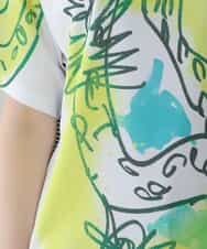 RSKGT20200 TRUNK HIROKO KOSHINO(ヒロココシノ) 【洗濯機で洗える/日本製】絵画プリントTシャツ イエロー