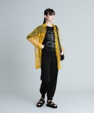 RSKGT21290 TRUNK HIROKO KOSHINO(ヒロココシノ) 【洗濯機で洗える/日本製】ベア天竺ツリーモチーフカットソー ホワイト
