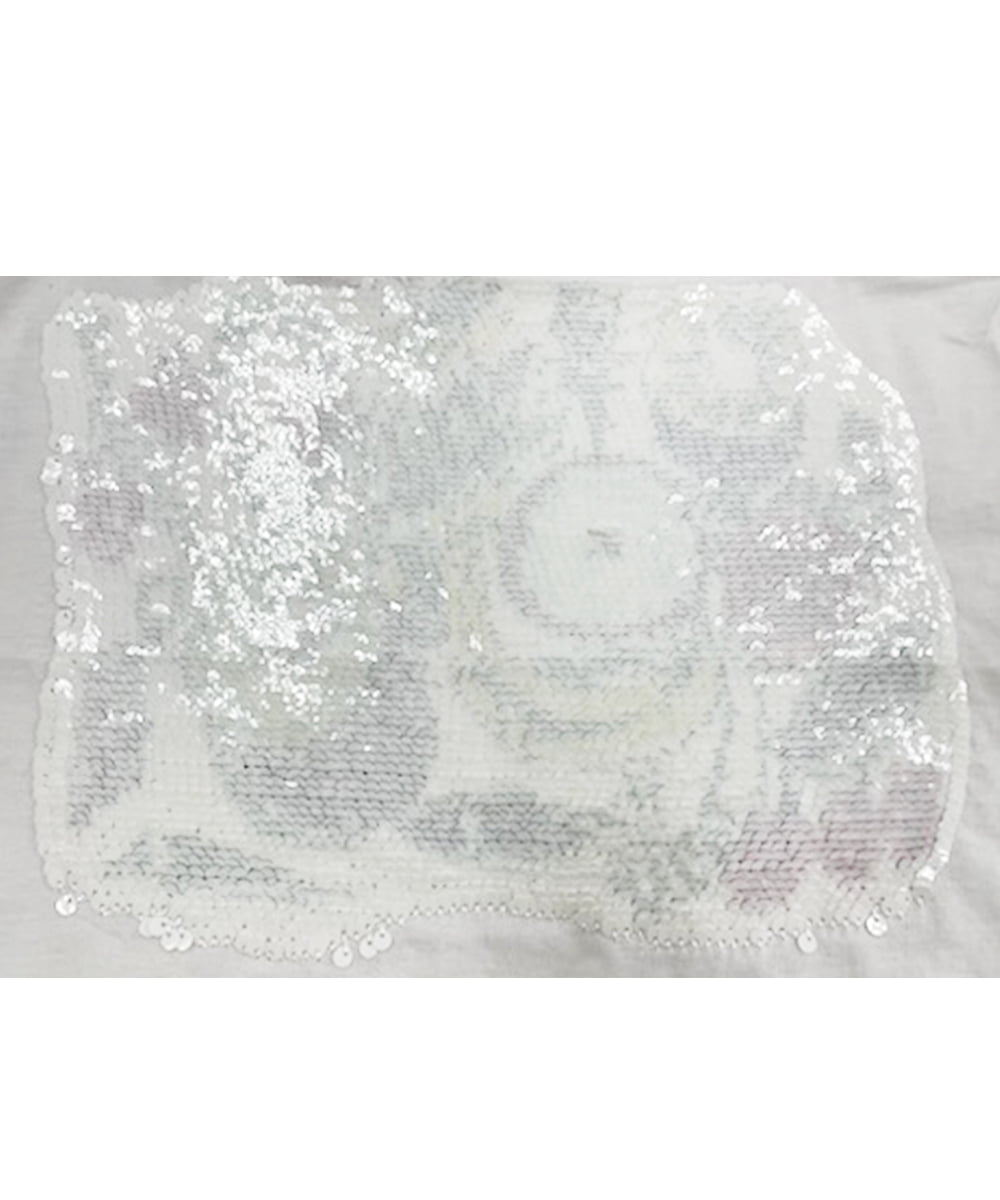 RSKGU14290 TRUNK HIROKO KOSHINO(ヒロココシノ) 【洗濯機で洗える/日本製】フルーツ柄スパンコールギミックTシャツ ホワイト