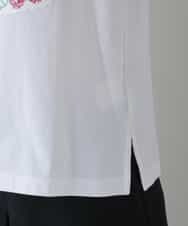 RSKGU14290 TRUNK HIROKO KOSHINO(ヒロココシノ) 【洗濯機で洗える/日本製】フルーツ柄スパンコールギミックTシャツ ホワイト