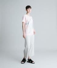 RSKGU50150 TRUNK HIROKO KOSHINO(ヒロココシノ) 【洗濯機で洗える/日本製】グリッターロゴデザインTシャツ グリーン