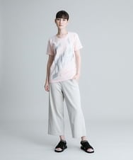 RSKGU50150 TRUNK HIROKO KOSHINO(ヒロココシノ) 【洗濯機で洗える/日本製】グリッターロゴデザインTシャツ グリーン