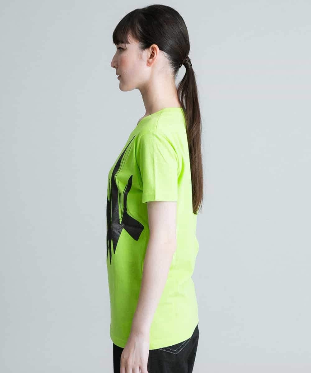 RSKGU50150 TRUNK HIROKO KOSHINO(ヒロココシノ) 【洗濯機で洗える/日本製】グリッターロゴデザインTシャツ グリーン