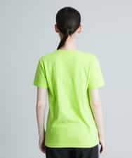 RSKGU50150 TRUNK HIROKO KOSHINO(ヒロココシノ) 【洗濯機で洗える/日本製】グリッターロゴデザインTシャツ グリーン