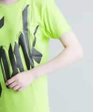 RSKGU50150 TRUNK HIROKO KOSHINO(ヒロココシノ) 【洗濯機で洗える/日本製】グリッターロゴデザインTシャツ グリーン