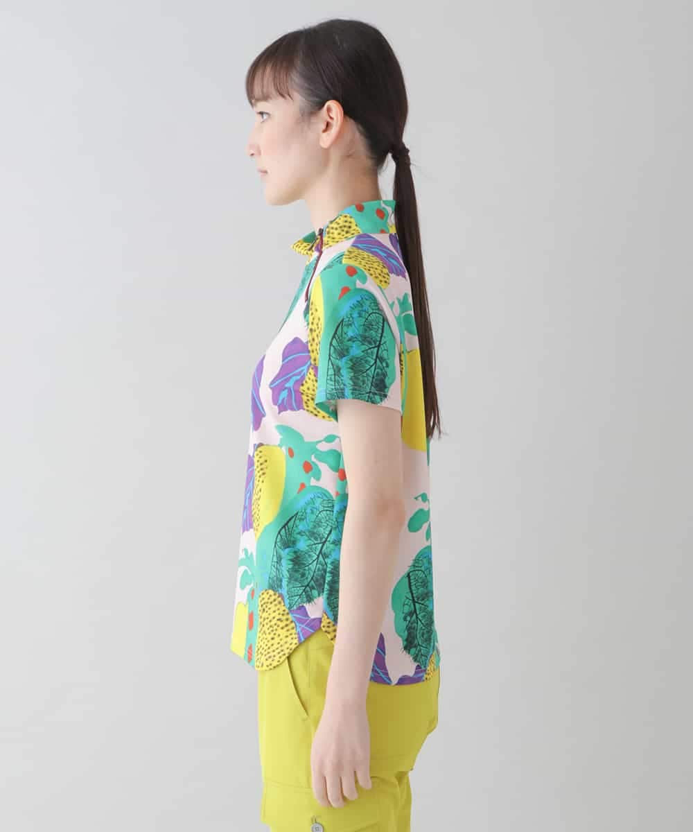 RSKGU73270 TRUNK HIROKO KOSHINO(ヒロココシノ) 【洗濯機で洗える】フルーツ柄デザインプルオーバー ライトイエロー
