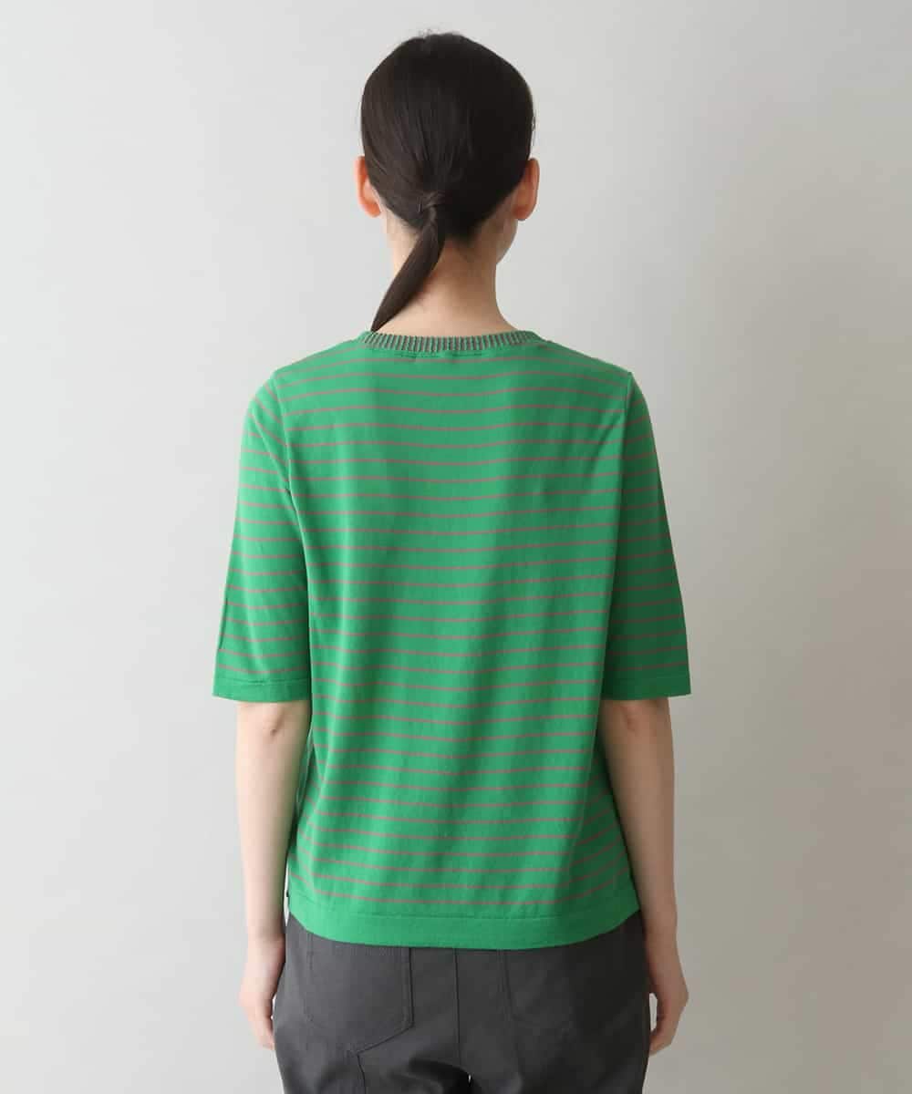 RSKGW06290 TRUNK HIROKO KOSHINO(ヒロココシノ) 切り替えジョイントデザインプルオーバー/日本製/洗える グリーン