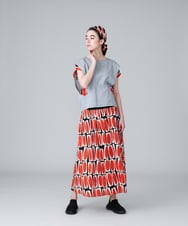 RSKGW07360 TRUNK HIROKO KOSHINO(ヒロココシノ) カットソーレイヤードTシャツ/日本製/洗える ライトグレー