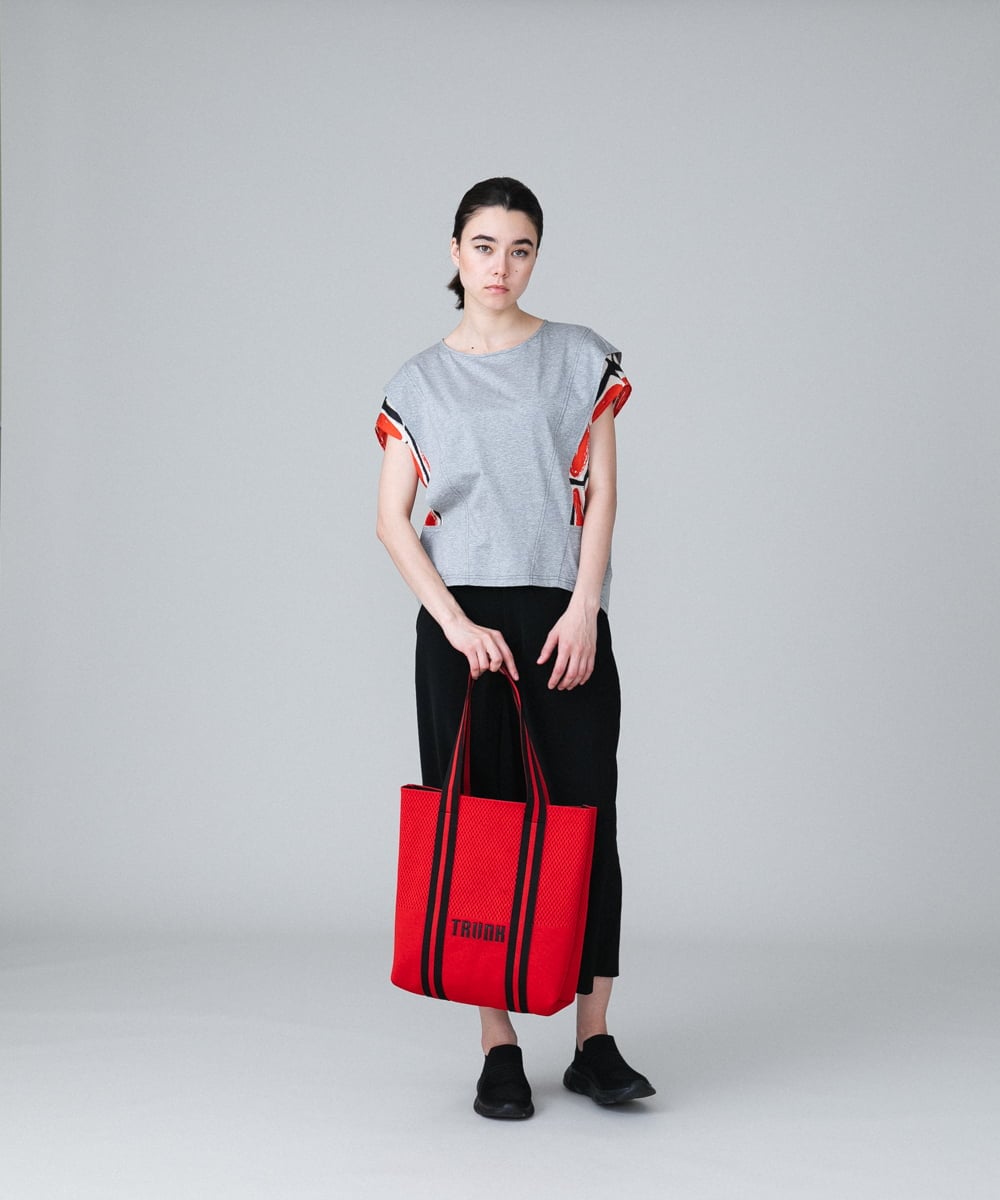 RSKGW07360 TRUNK HIROKO KOSHINO(ヒロココシノ) カットソーレイヤードTシャツ/日本製/洗える ライトグレー