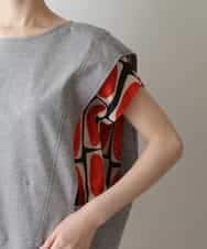 RSKGW07360 TRUNK HIROKO KOSHINO(ヒロココシノ) カットソーレイヤードTシャツ/日本製/洗える ライトグレー