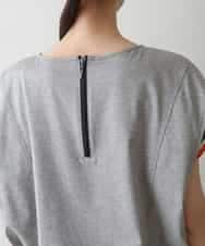 RSKGW07360 TRUNK HIROKO KOSHINO(ヒロココシノ) カットソーレイヤードTシャツ/日本製/洗える ライトグレー