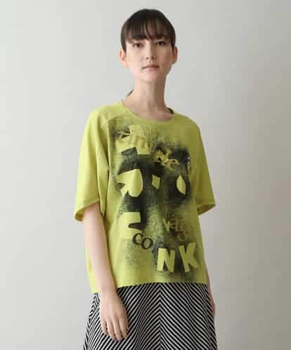 RSKGW15270 TRUNK HIROKO KOSHINO スプレーロゴプリントTシャツ/日本製/洗える