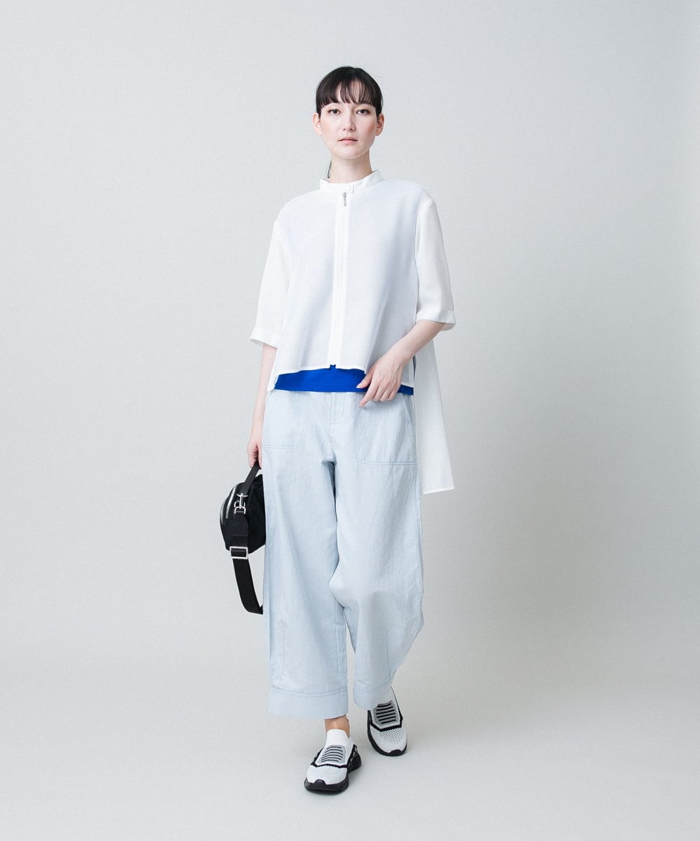 RSKHB09160 TRUNK HIROKO KOSHINO(ヒロココシノ) グリッターロゴカットソー /日本製/洗える ホワイト