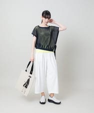 RSKHE02390 TRUNK HIROKO KOSHINO(ヒロココシノ) アシンメトリープリモーディアルベスト/日本製/洗える ネイビー