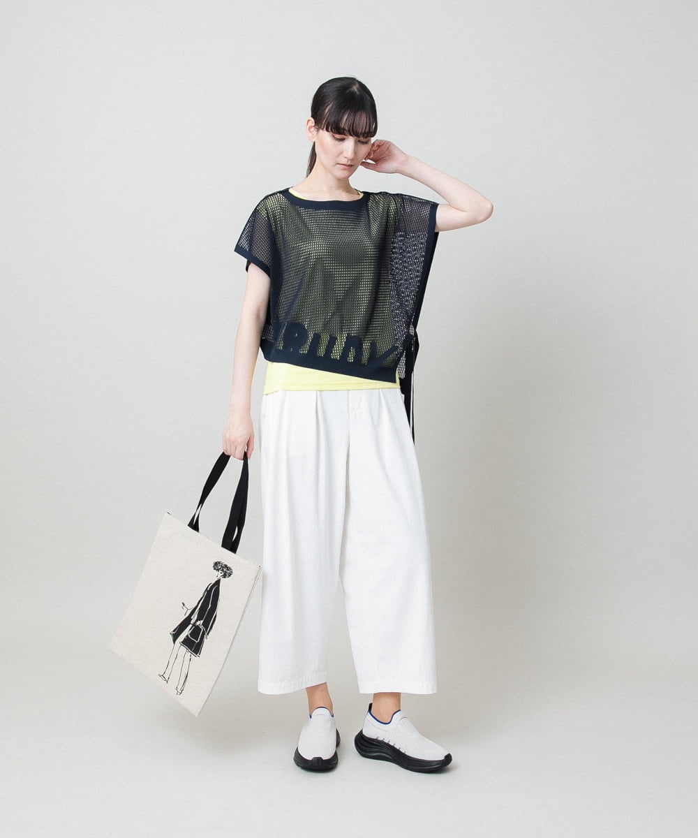 RSKHE02390 TRUNK HIROKO KOSHINO(ヒロココシノ) アシンメトリープリモーディアルベスト/日本製/洗える ネイビー